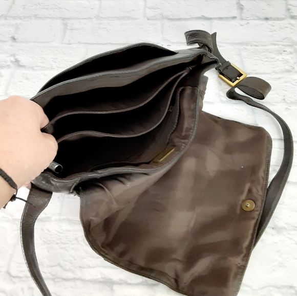 Mila Paoli dark brown leather crossbody bag - Picture 7 of 14